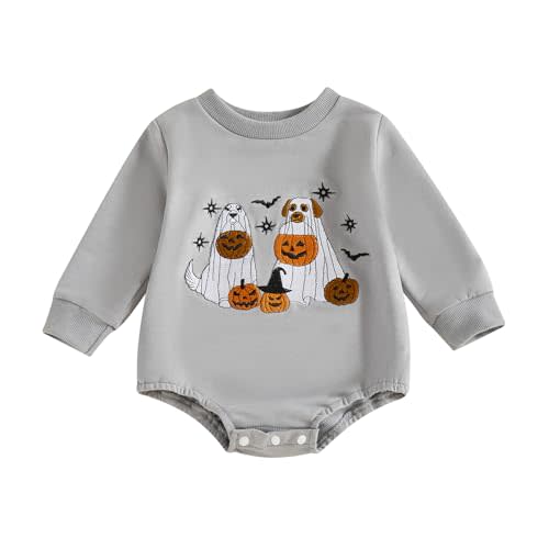 Kuriozud Newborn Baby Boy Girl Bubble Romper Funny Letter Long Sleeve Oversized Sweater Tops Fall Winter Clothes