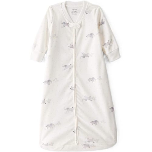 Carter's Unisex Baby Sleep Bag (White Elephant, 3-6 Months)