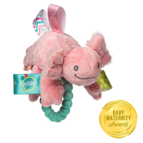 Taggies Lizzy Axolotl Teether Rattle - 9" - Mary Meyer Stuffed Toys
