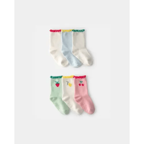 Toddler Girl 6-Pack Fruit Crew Socks | Carter's