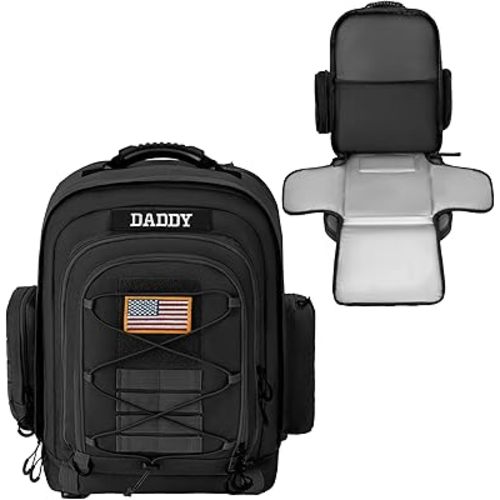 kcross Tactical Dad Baby Diaper Backpack, Large Baby Diaper Bags Backpack with Changing Pad, Travel Baby Bags for Mom Dad