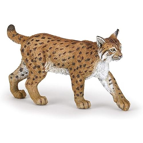 Papo - Lynx - Realistic Plastic Figurine - 3 Years Old - Wildlife - Hand Painted - Accurate and Realistic Details - Durable and Educational - Children's Toy - Gift Idea - Lynx Figurine - Wild cat Toy