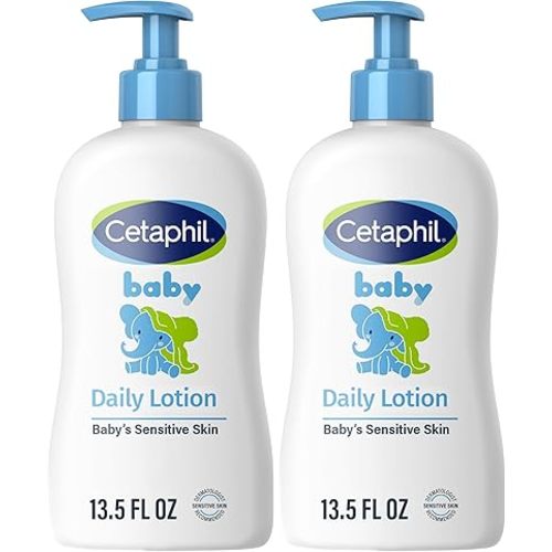 Baby Daily Lotion with Organic Calendula |Vitamin E | Sweet Almond & Sunflower Oils |13.5 Fl. Oz (Pack of 2)