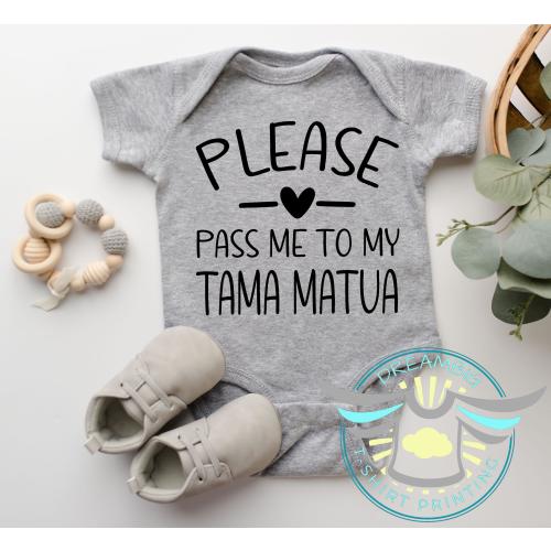 Samoan Baby Onesie® Please Pass Me To My Tama Matua, Samoan Grandfather, Baby Announcement, Cultural Baby Outfit, Grandpa Gift, Newborn Baby