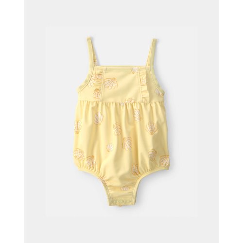 Baby Girl 1-Piece Shell Swimsuit - Yellow | Carter's