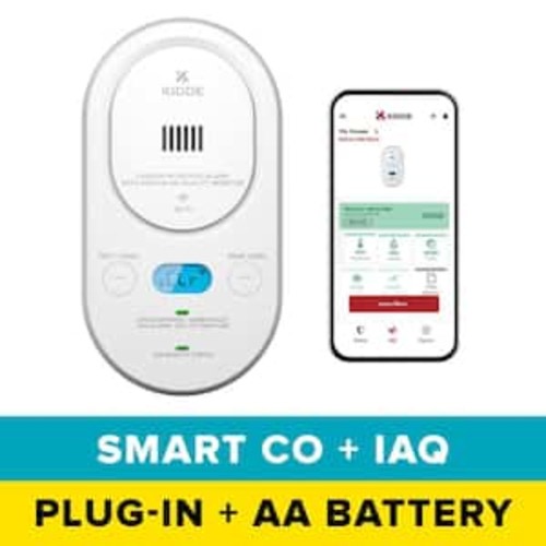 Plug-In Smart Carbon Monoxide Detector and Indoor Air Quality Monitor with AA Battery Backup, 2.4GHz Wi-Fi, COPDLQW