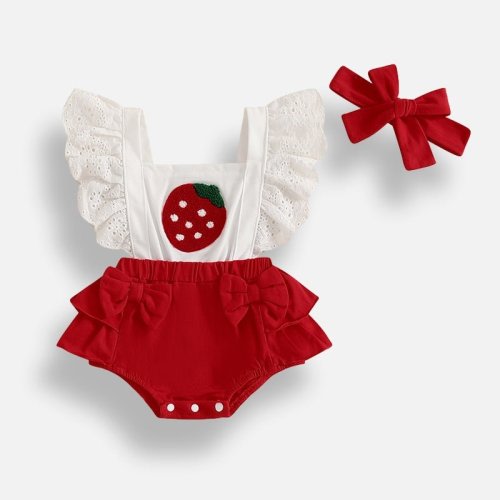 Strawberry Sweet Romper with Bow