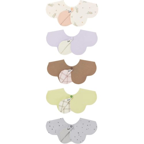 Konny Baby Bib 3/5/7-Pack Set, 360 ​​° Rotate, Soft and Absorbent Drooling for Toddler Boys Girls Baby Essentials