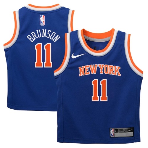 Infant New York Knicks Jalen Brunson Nike Blue Replica Swingman Jersey - Icon Edition