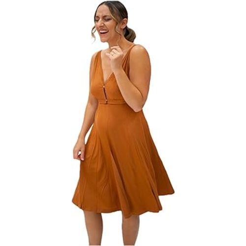 Lila Labor and Delivery Gown, Juliet Style in Burnt Orange, Hospital Gown for Birth, As Seen On Shark Tank
