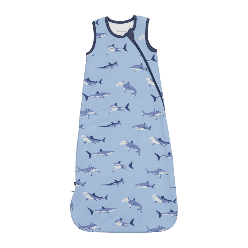 Larkspur Baby | Bamboo Wearable Blanket | Sleep Sack in Sharks