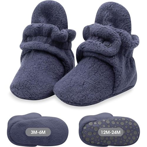 Zutano Baby Boys' Cozie Fleece Baby Booties With Grippers
