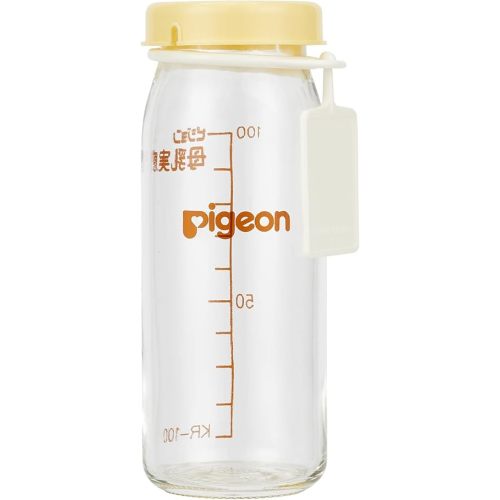 Pigeon Glass Bottle with Lid and Name Tag, Not Including Nipple, 3.38 Oz