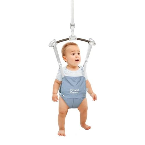 Doorway Jumper, Johnny Jumper w/Adjustable Seat Bag, Durable Baby Door Bouncer & Swing Jumper w/Steel Spring, Wise Gift Choice for Infant & Toddler, Easy to Use, Blue