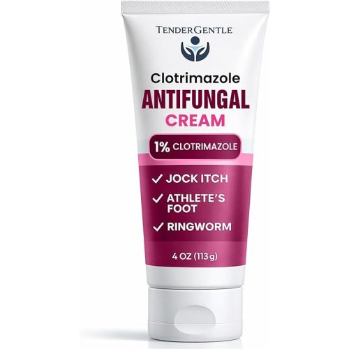 Clotrimazole Antifungal Cream for Skin - 1 Pack with 4 oz. of Clotrimazole Cream for Jock Itch, Athletes Foot Treatment, and More
