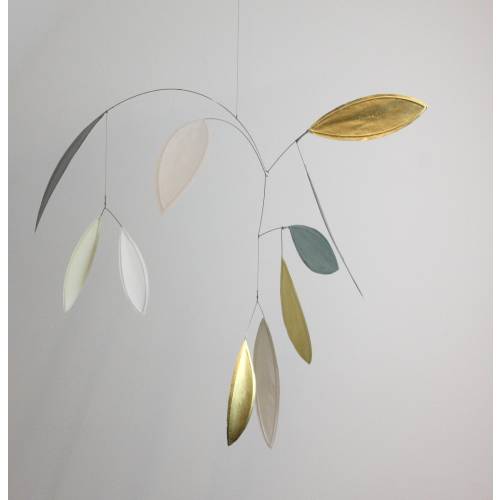 Mobilé  TINA , beige, grey, gold leaf