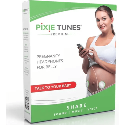 Premium Award-Winning Baby Bump Headphones; #1 Pregnancy Speakers to Play Music, Sound and Talk to Your Baby, White