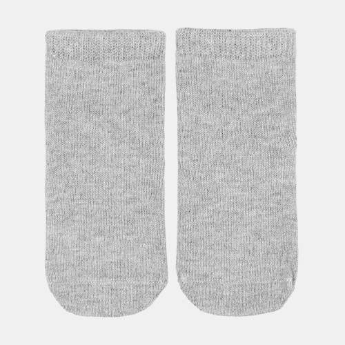 Baby Organic Socks Ankle | Grey Solid | Certified Organic Cotton | Toshi