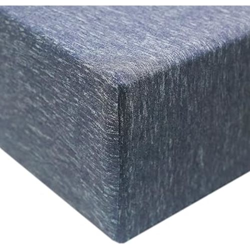 Copper Pearl Premium Knit Baby Crib Sheets for Boys and Girls Breathable and Soft, Fitted Crib Sheets for Standard Baby Mattresses, Denim