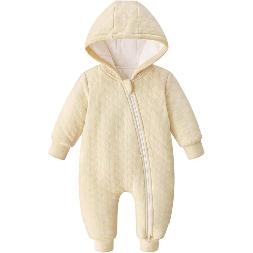 Baby Snowsuit Cotton Baby Winter Clothes for Boys Girls Long Sleeve Hooded Romper Newborn Jumpsuit Outfits