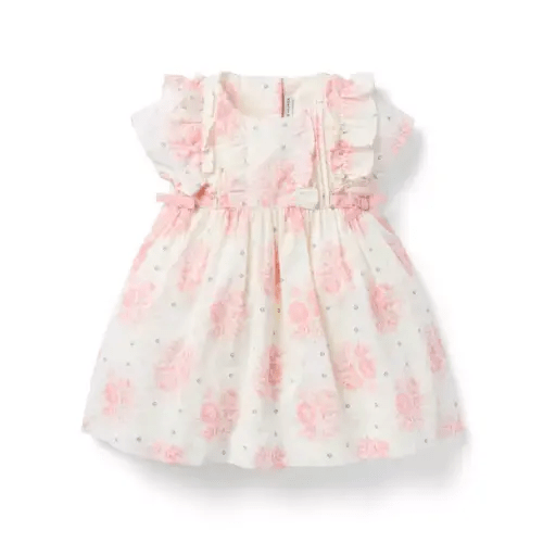 Baby Blossom Pink Floral Baby Floral Pintuck Dress by Janie and Jack