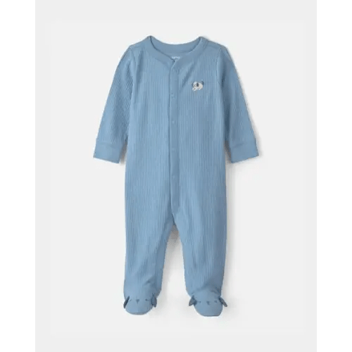 Baby Boy Dog Cotton Snap Sleep & Play Pajamas - Blue | Carter's