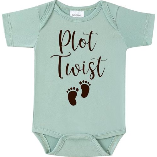 Plot Twist Baby Announcement Onesie,Pregnancy Announcement Outfit for Grandparents to be,Baby Shower Reveal