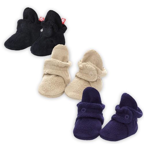 Zutano Unisex Fleece Baby Booties with Organic Cotton Lining, Newborn Essentials