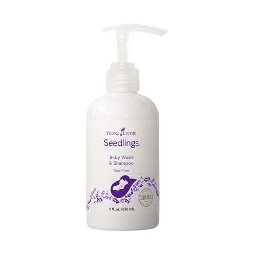 Young Living - Seedlings Baby Wash & Shampoo 8 fl oz | Gentle Baby Bath Products | Sweet & Calming Aroma for Babies | Infant Skincare for Nighttime Routine
