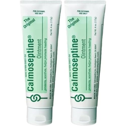 Calmoseptine Ointment for Skin irritations,Diaper Rash,Heat Rash,Insect Bites,and as a Moisture Barrier for Conditions Involving Broken Skin or rashes,(Pack of 2)