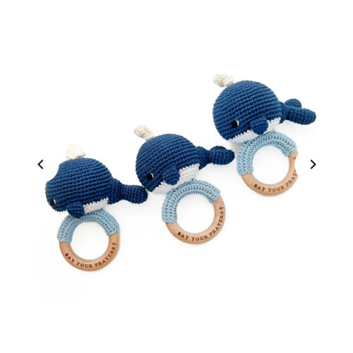 Jonah's Whale Knitted Teether Rattle – OUR HOUSE ABOVE