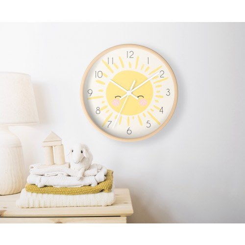 Pottery Barn Kids® | Happy Sun Wooden Wall Clock
