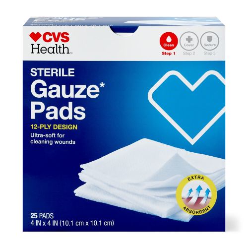 CVS Sterile Gauze Pads, 50 Count, 25 Count