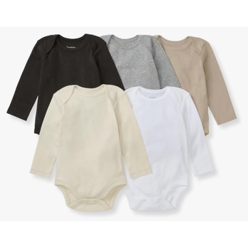 Burt's Bees Baby Organic Cotton Bodysuits – Baby Boy & Girl Short and Long Sleeve One-Pieces, 5-Pack