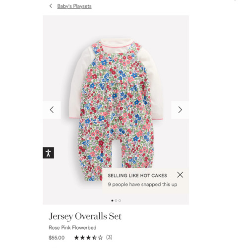 Jersey Overalls Set-Rose Pink Flowerbed | Boden USA
