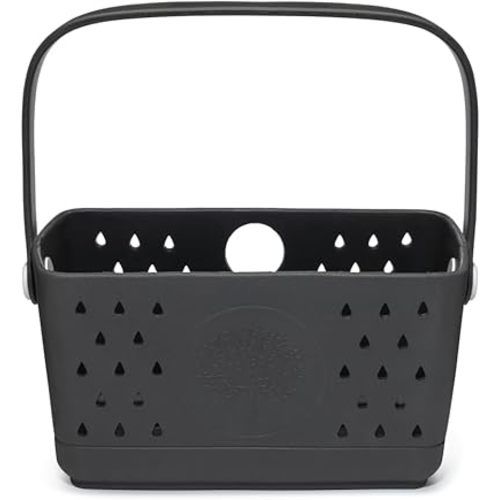 Parker Baby Bath Caddy | BPA Free & Food Grade Shower Caddy Organizer for Toys & Supplies | Quick-Dry, Sturdy & Perfect Size Shower Basket w/Handle in Neutral Colors