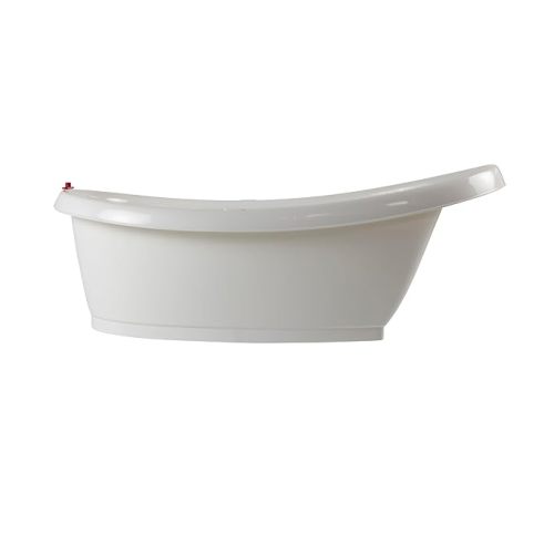 BEABA by OKBaby, Onda Baby Bath, Ergonomic Multi-Position tub for Infants and Babies up to 12 Months, Integrated Water Thermometer, Made in Italy, White