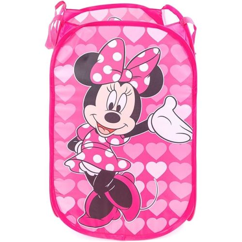 Jay Franco Disney Minnie Mouse Pop Up Hamper - Mesh Laundry Basket/Bag with Durable Handles (Official Disney Product)