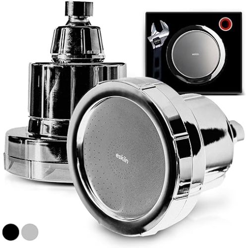 Filtered Showerhead - Best Shower Head With Filters For Healthy Hair & Skin - High Pressure Water Softener For Hard Water - Reduce Dandruff, Protect Colored Hair, And Soothe Dry Skin (Chrome)