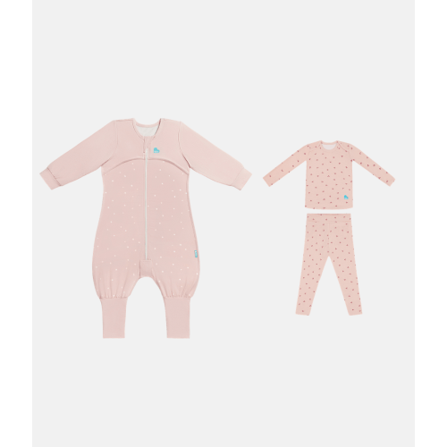 Sleep Suit & Pajama Bundle | 1.0 TOG | Powder Pink Twinkle | Blush Cherries