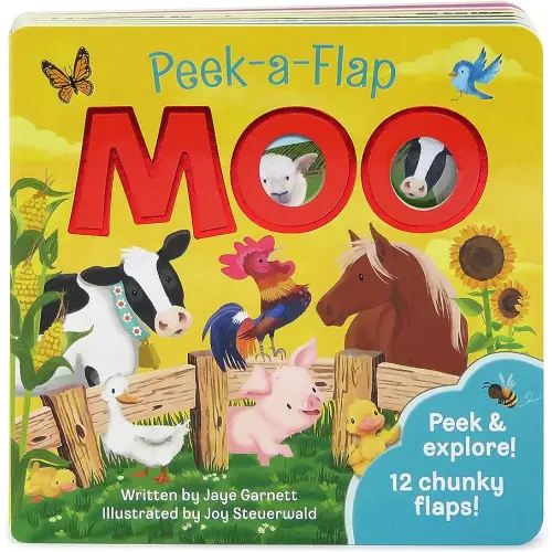 Moo: Peek-a-Flap Children's Board Book