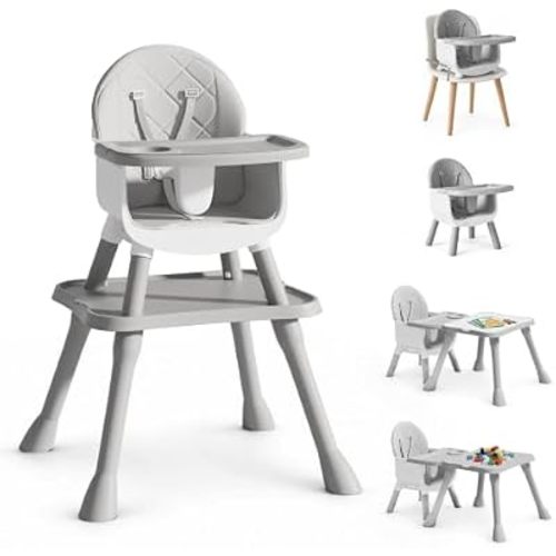 6-in-1 Convertible Baby Highchair for Babies and Toddlers, Booster Seat