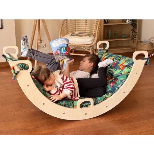 Montessori Climbing Arch: Wooden Rocker Swing for Toddlers