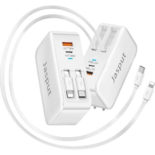 4 in 1 Retractable Wall Charger,40W Retractable Phone Charger Wall Plug