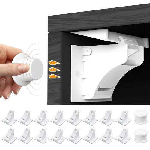 BABARLA Magnetic Cabinet Locks,Baby Proofing Child Safety Cabinet Locks with 16 Locks+2 Keys,for Cabinets and Drawers - Walmart.ca