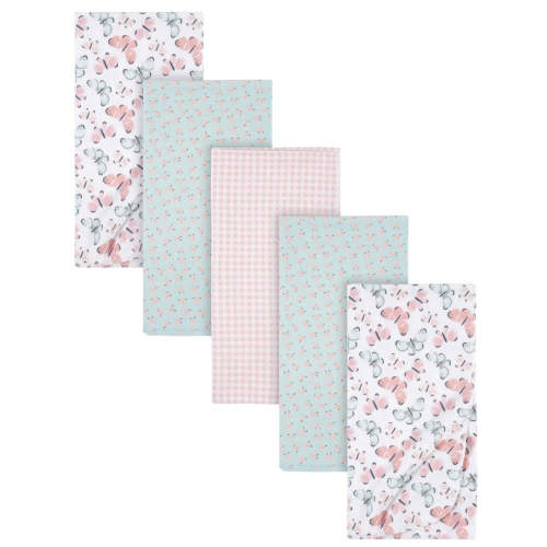 5-Pack Baby Girls Butterfly Flannel Receiving Blankets – Gerber Childrenswear