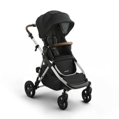 Mockingbird Modular Single-to-Double Full Size Stroller 3.0 - Black Windowpane: Adjustable Handle, Canopy, Machine Washable Seat Pad