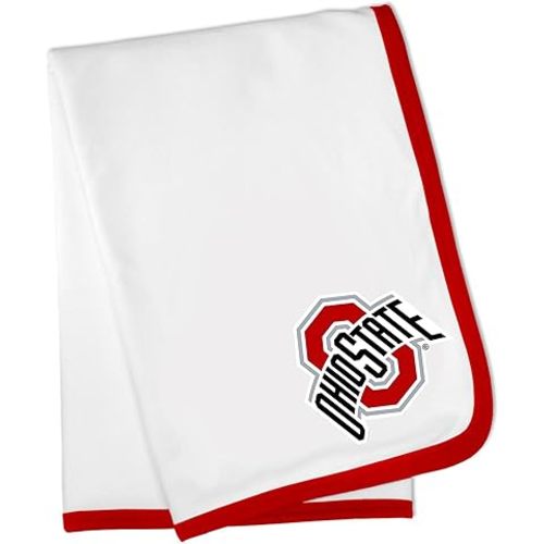 Collegiate Licensed Baby Receiving Blanket - White (White, Ohio State Buckeyes)