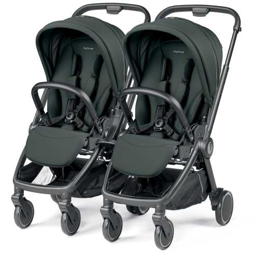 PEG City Loop Double Stroller Bundle - Black / Metal