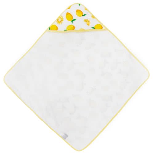 Little Unicorn Premium Infant Hooded Bath Towel| Soft & Absorbent Cotton & Terry Fabric for Newborns (Lemon)